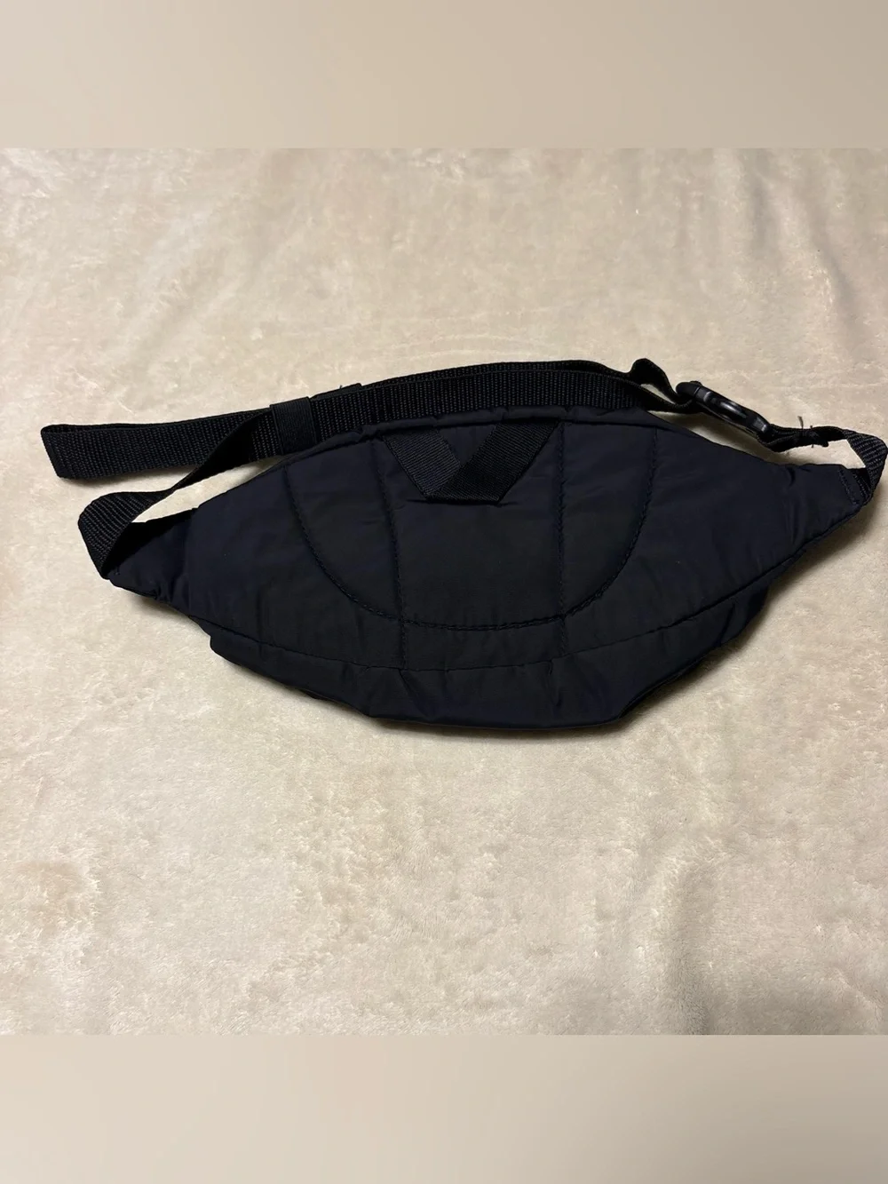 adidas Black Waist Pack with White Logo
